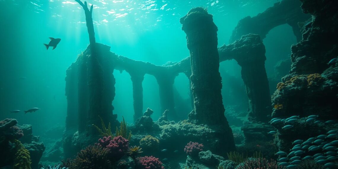 bizarre underwater ruins
