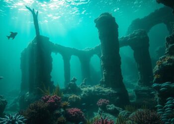 bizarre underwater ruins
