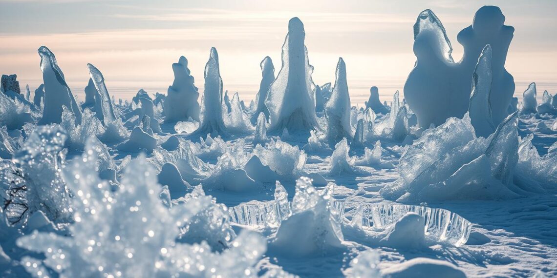 strange ice formations