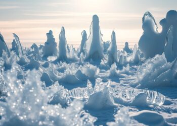 strange ice formations
