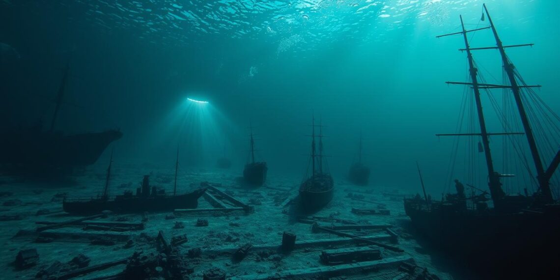 sunken warships